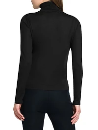 Cashmere-Silk Turtleneck Sweater