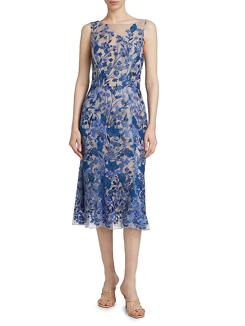 Embroidered Tulle Dress