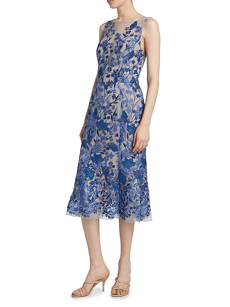 Embroidered Tulle Dress