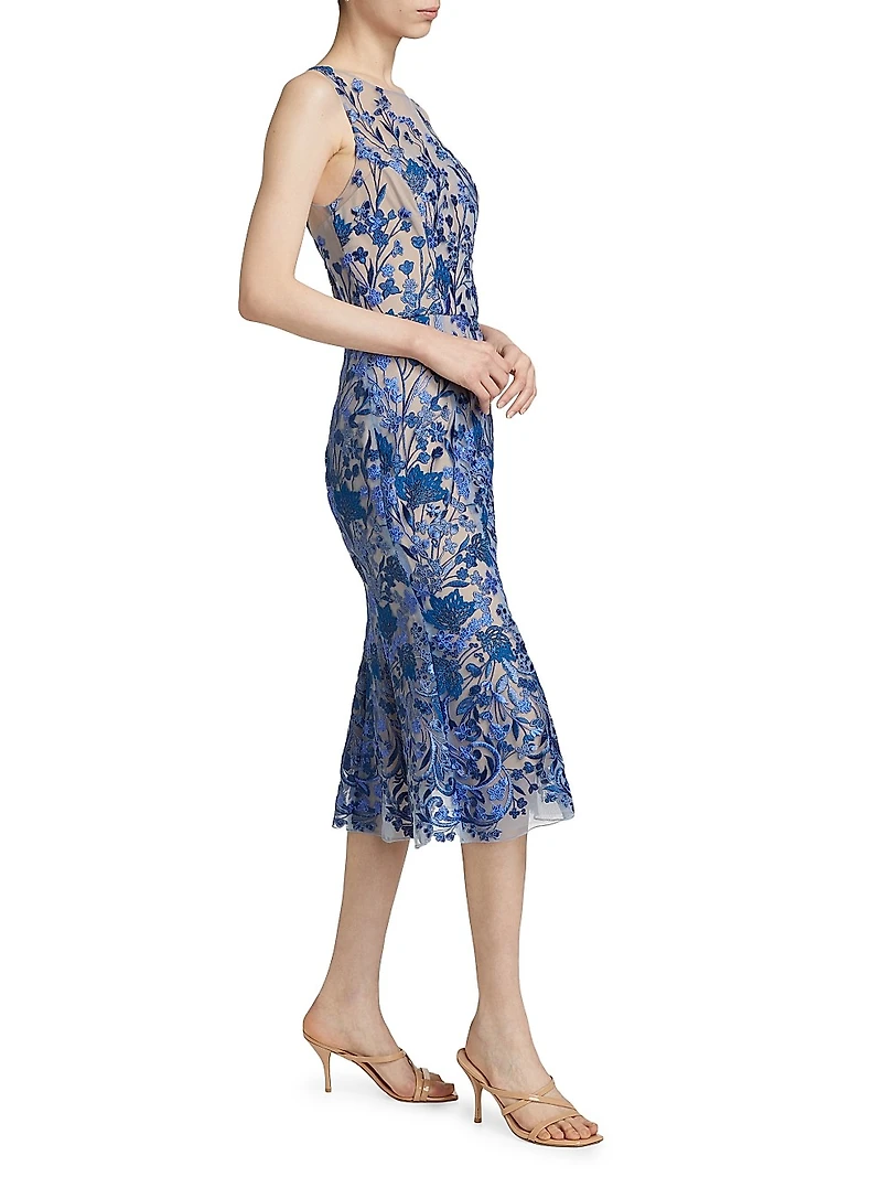 Embroidered Tulle Dress