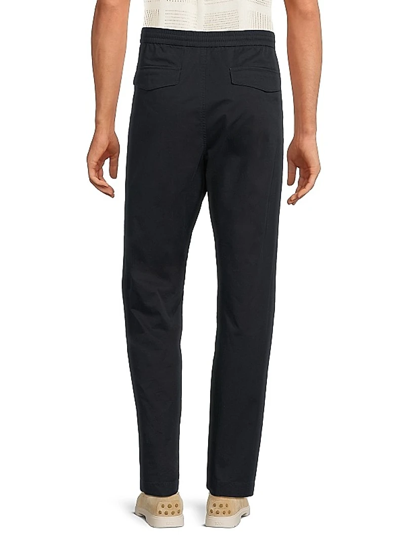 Stretch-Cotton Flat-Front Pants
