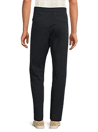 Stretch-Cotton Flat-Front Pants