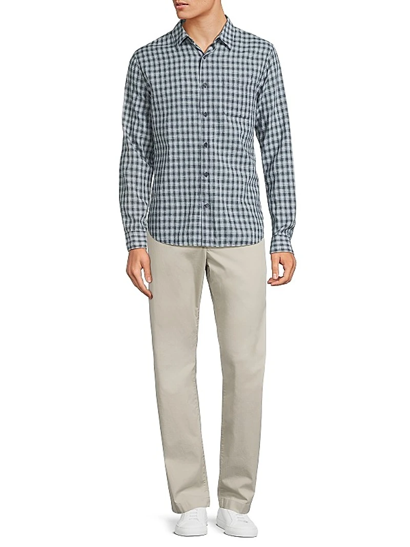Summit Plaid Linen & Cotton-Blend Shirt