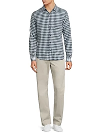 Summit Plaid Linen & Cotton-Blend Shirt