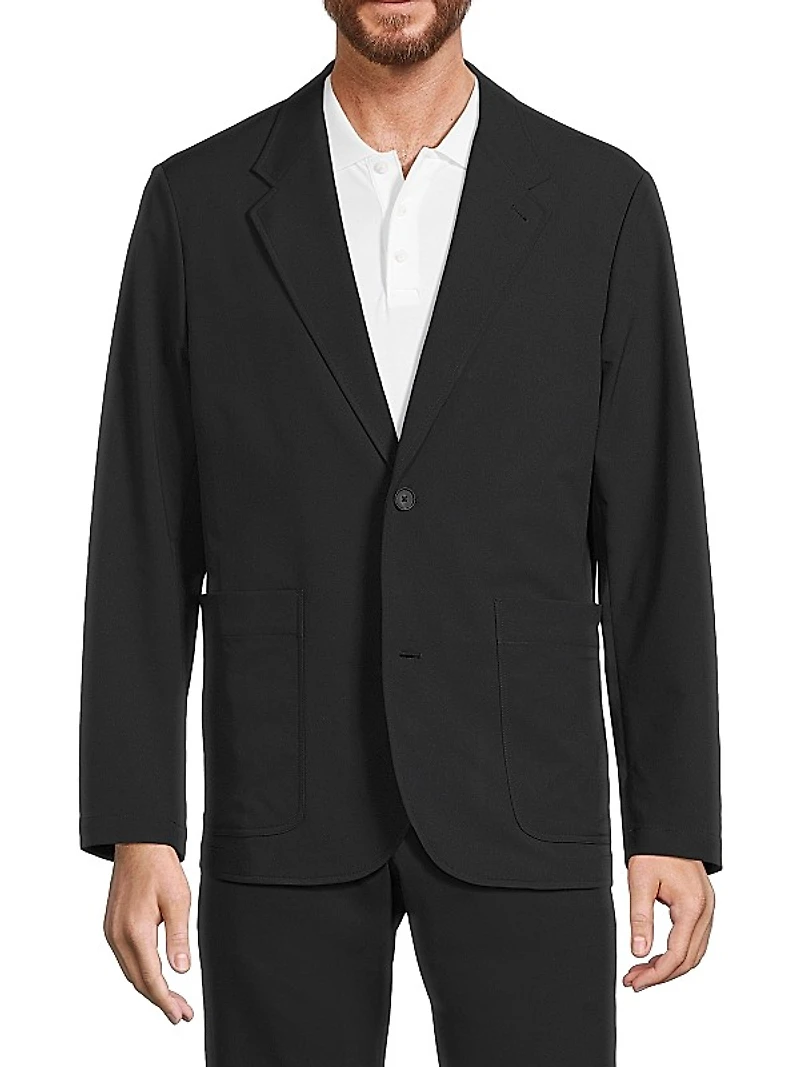Tech Dobby Two-Button Blazer