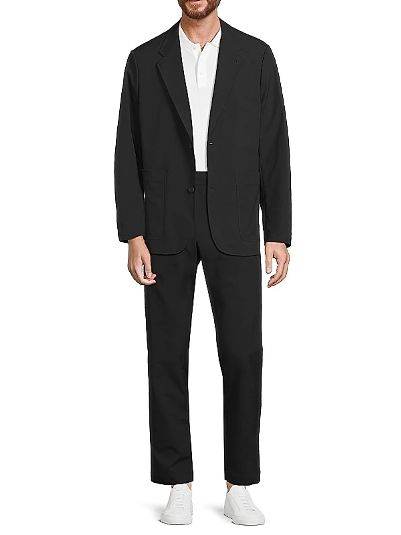 Tech Dobby Two-Button Blazer