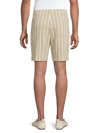 Striped Cotton-Blend Jacquard Shorts