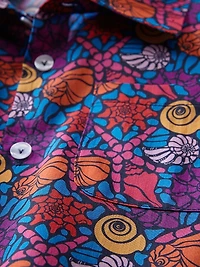 Little Boy's & Seashell Print Short-Sleeve Shirt