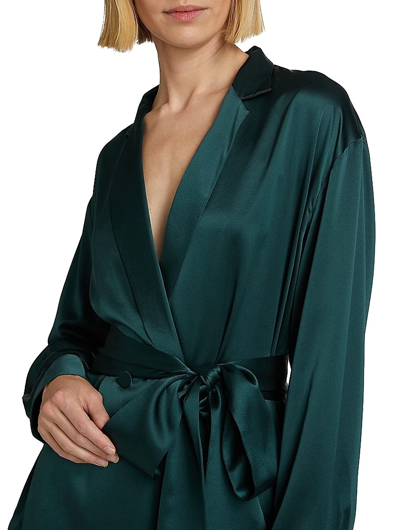 Relaxed Silk Wrap Shirt