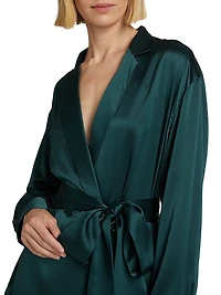 Relaxed Silk Wrap Shirt