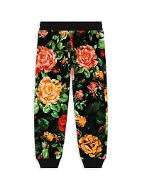 Little Girl's & Floral Velour Joggers