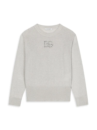 Little Girl's & Embellished 'DG' Crewneck Sweater