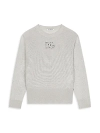 Little Girl's & Embellished 'DG' Crewneck Sweater