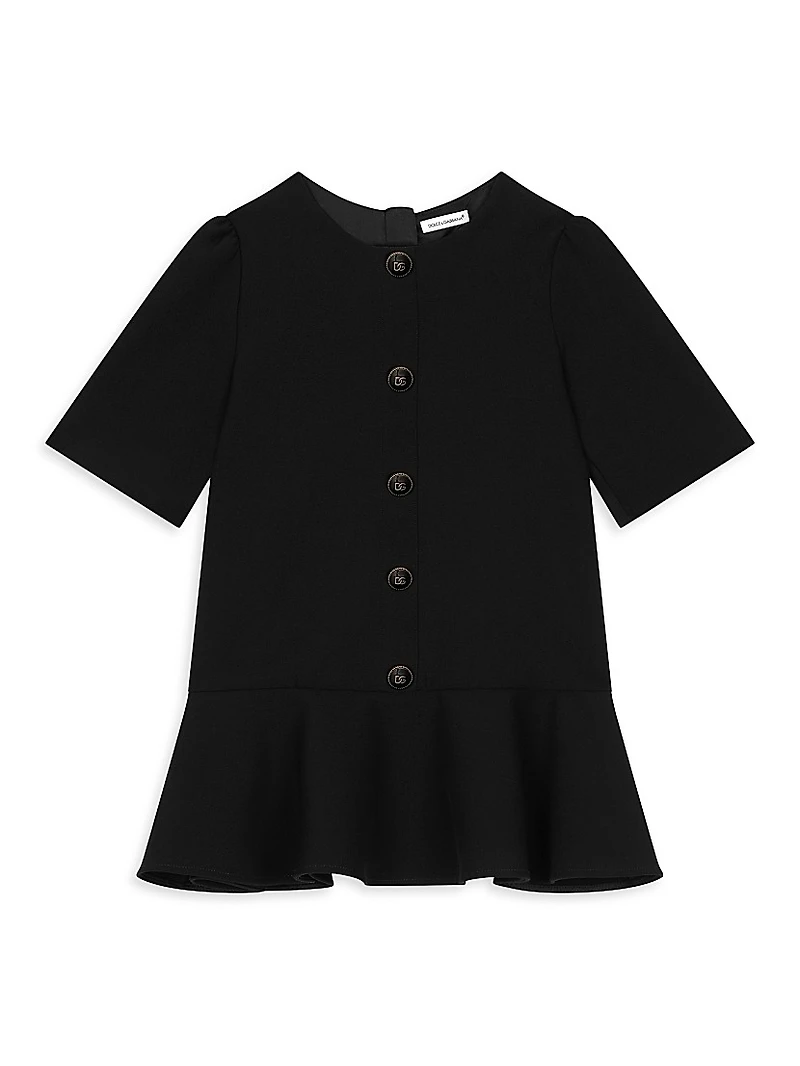 Little Girl's & Cady Button-Up Dress