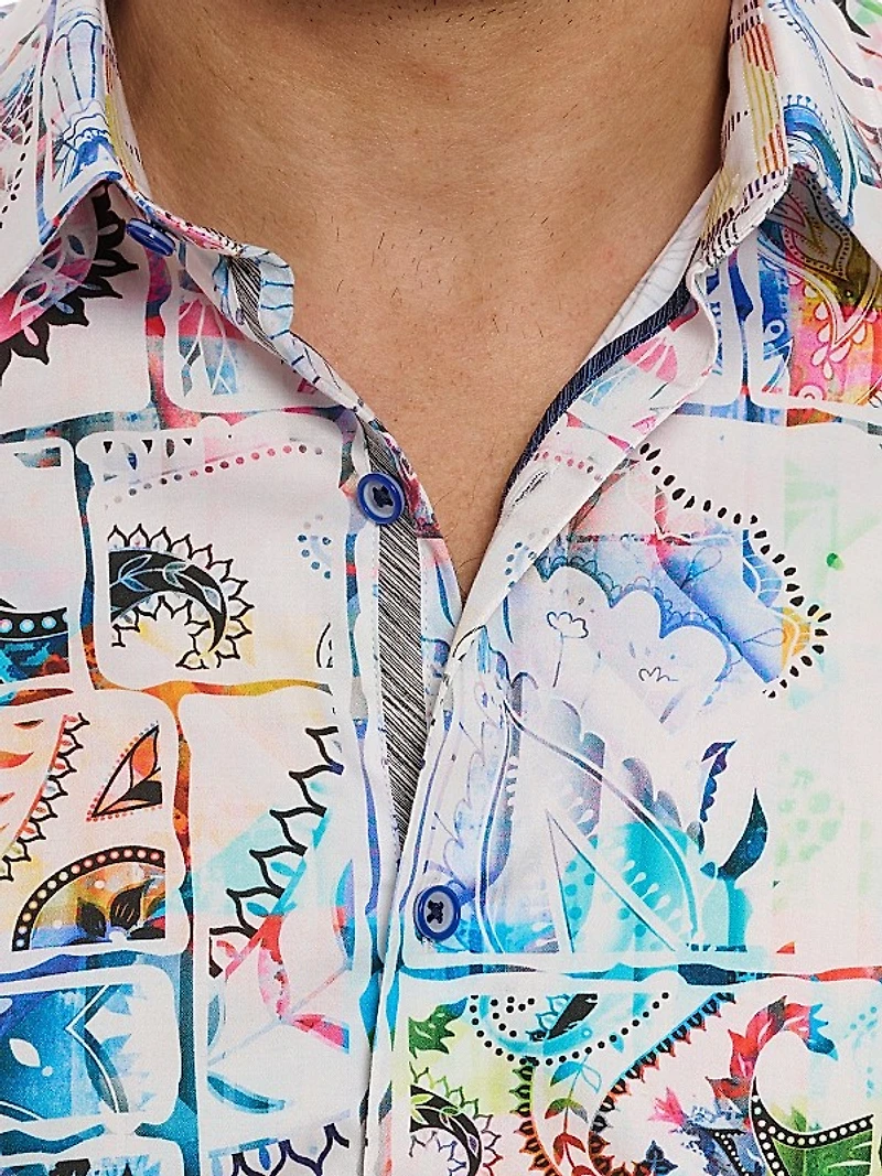 Belize Printed Button-Front Shirt