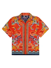Taj Printed Button-Front Shirt
