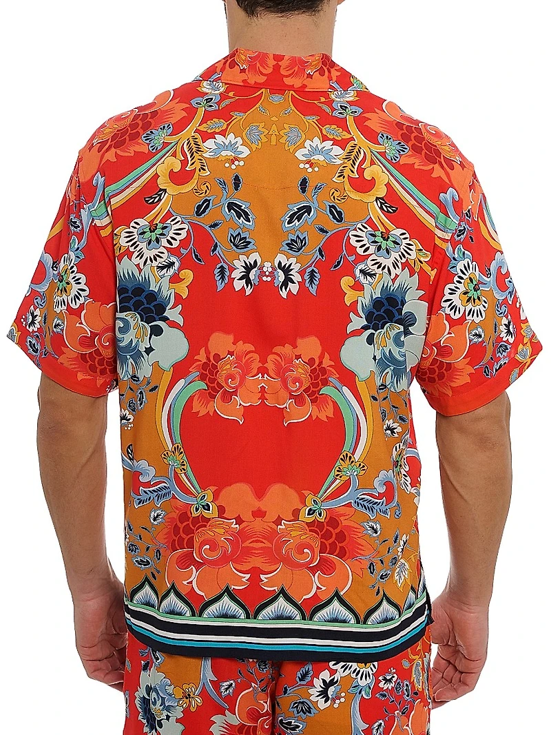 Taj Printed Button-Front Shirt