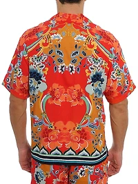 Taj Printed Button-Front Shirt