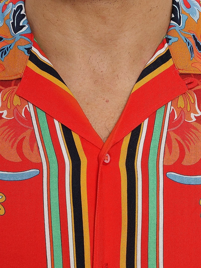Taj Printed Button-Front Shirt