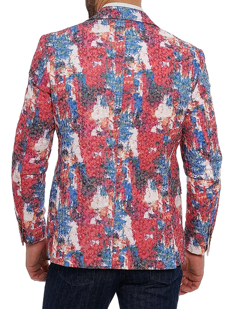 Eagan Floral Cotton-Blend Two-Button Sport Coat