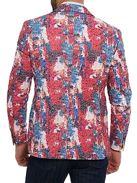 Eagan Floral Cotton-Blend Two-Button Sport Coat