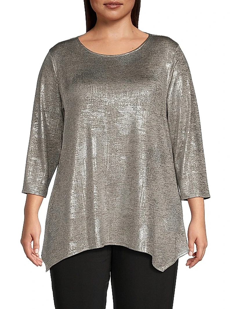 Reflection Metallic Knit Blouse