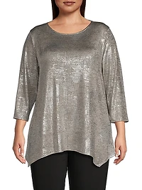 Reflection Metallic Knit Blouse