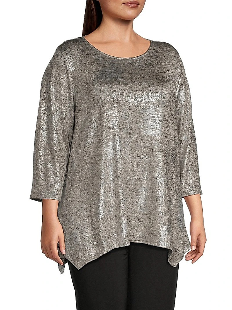 Reflection Metallic Knit Blouse