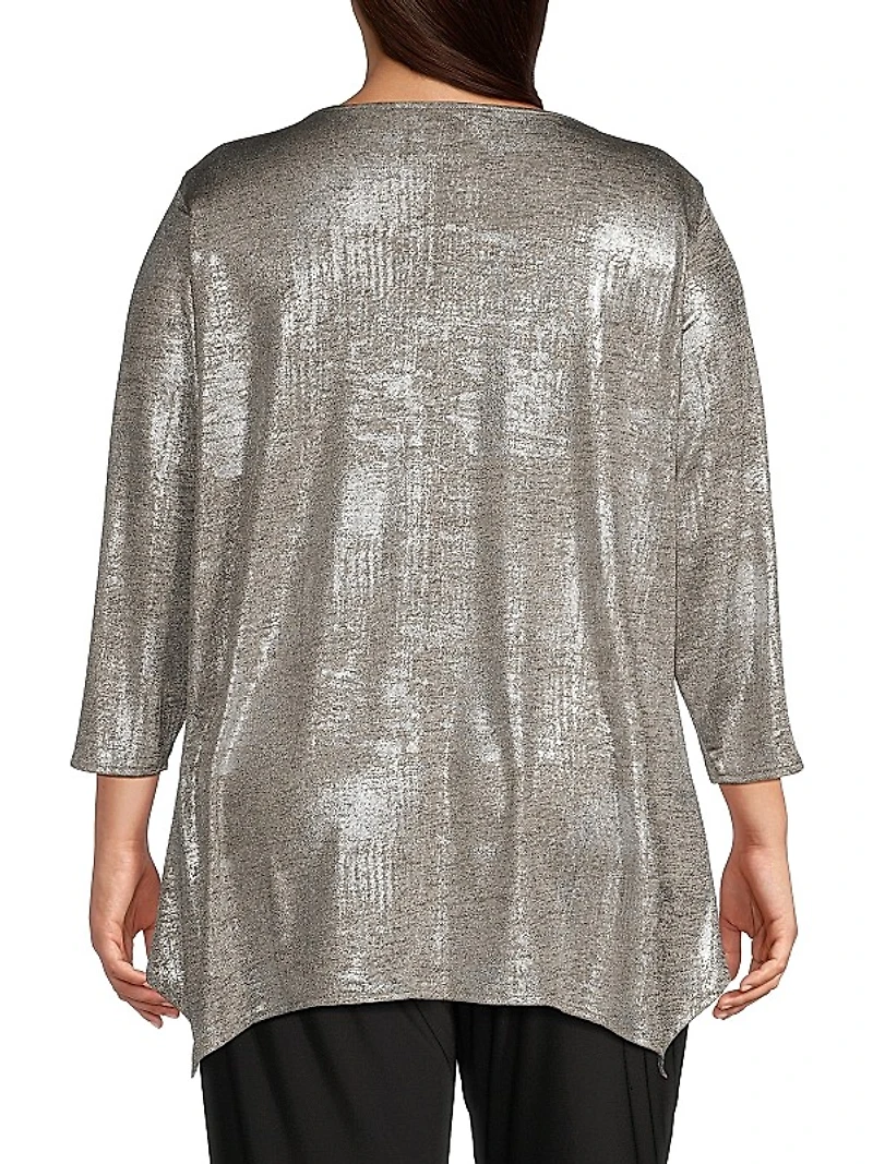 Reflection Metallic Knit Blouse