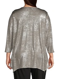 Reflection Metallic Knit Blouse