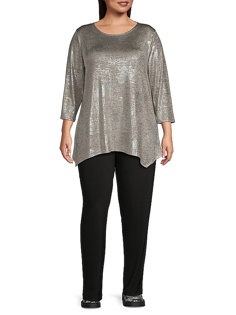 Reflection Metallic Knit Blouse