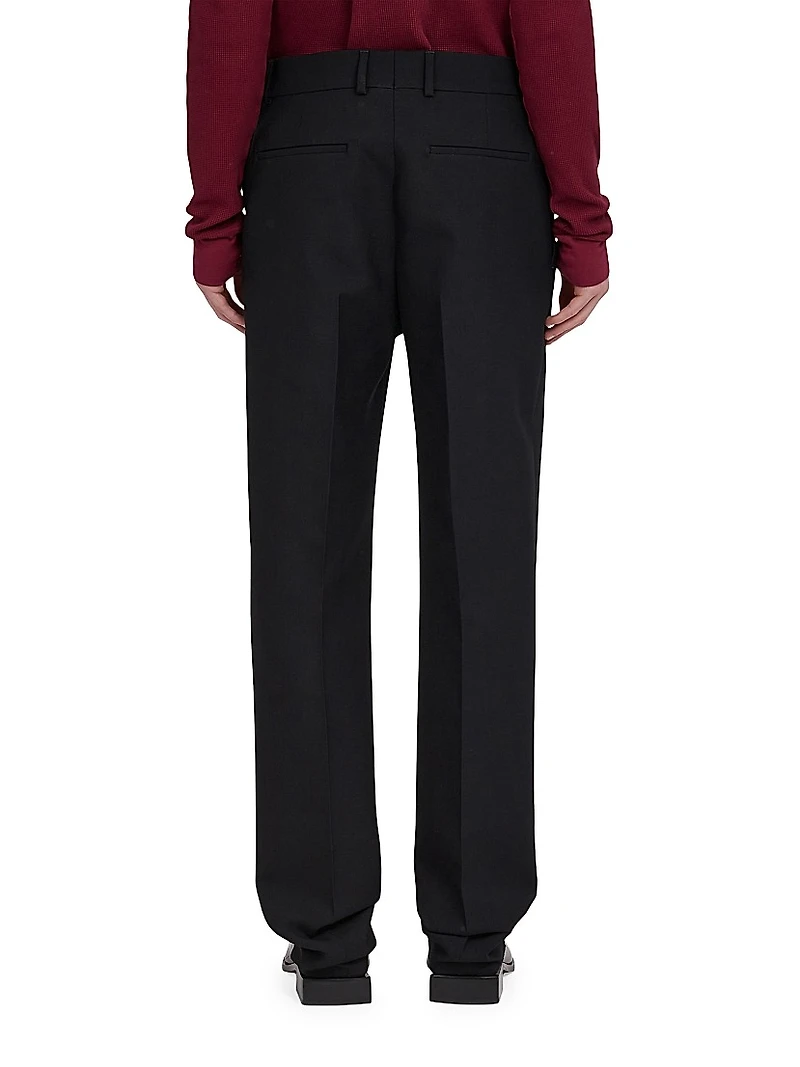 Wool Straight-Fit Pants