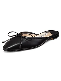 Leather Ballerina Mules