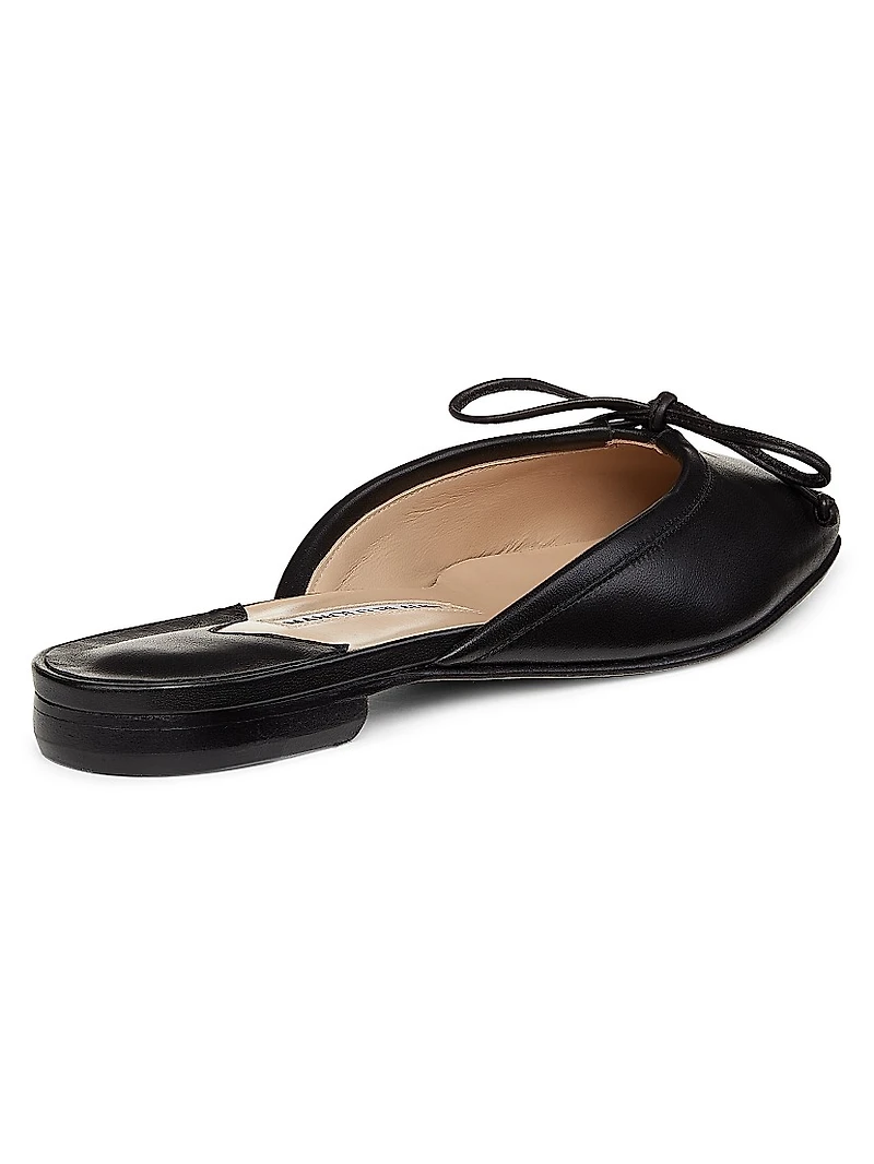 Leather Ballerina Mules