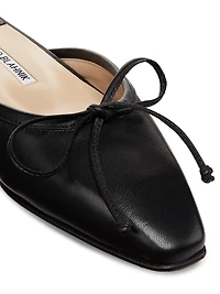 Leather Ballerina Mules