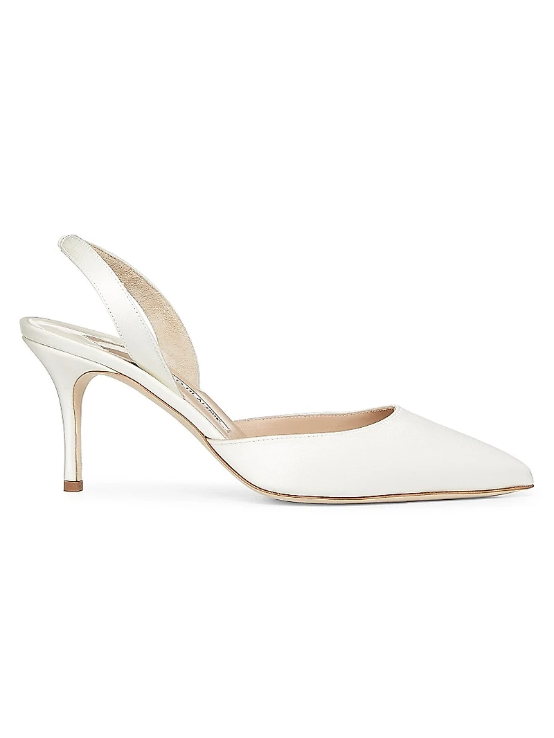 Carolyne Satin 70MM Slingback Pumps