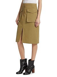 Workwear Cotton Utility Skirt