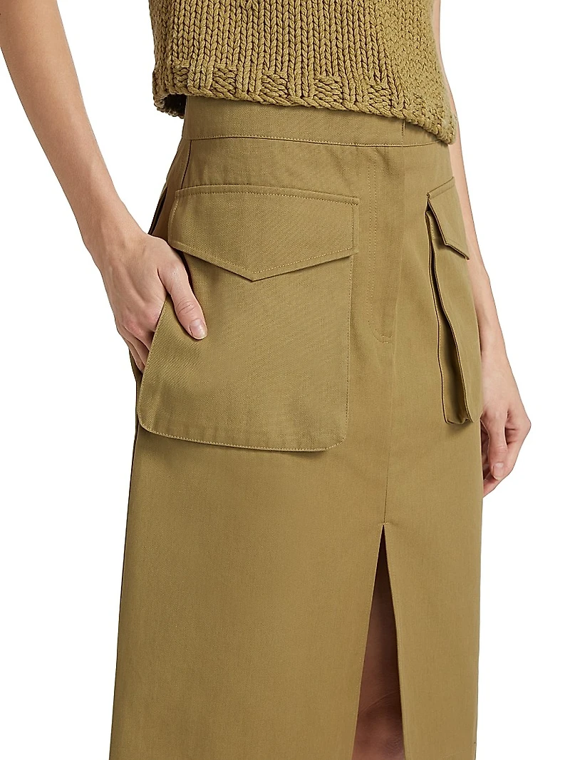 Workwear Cotton Utility Skirt