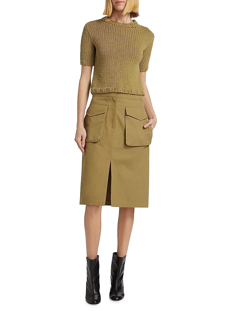 Workwear Cotton Utility Skirt
