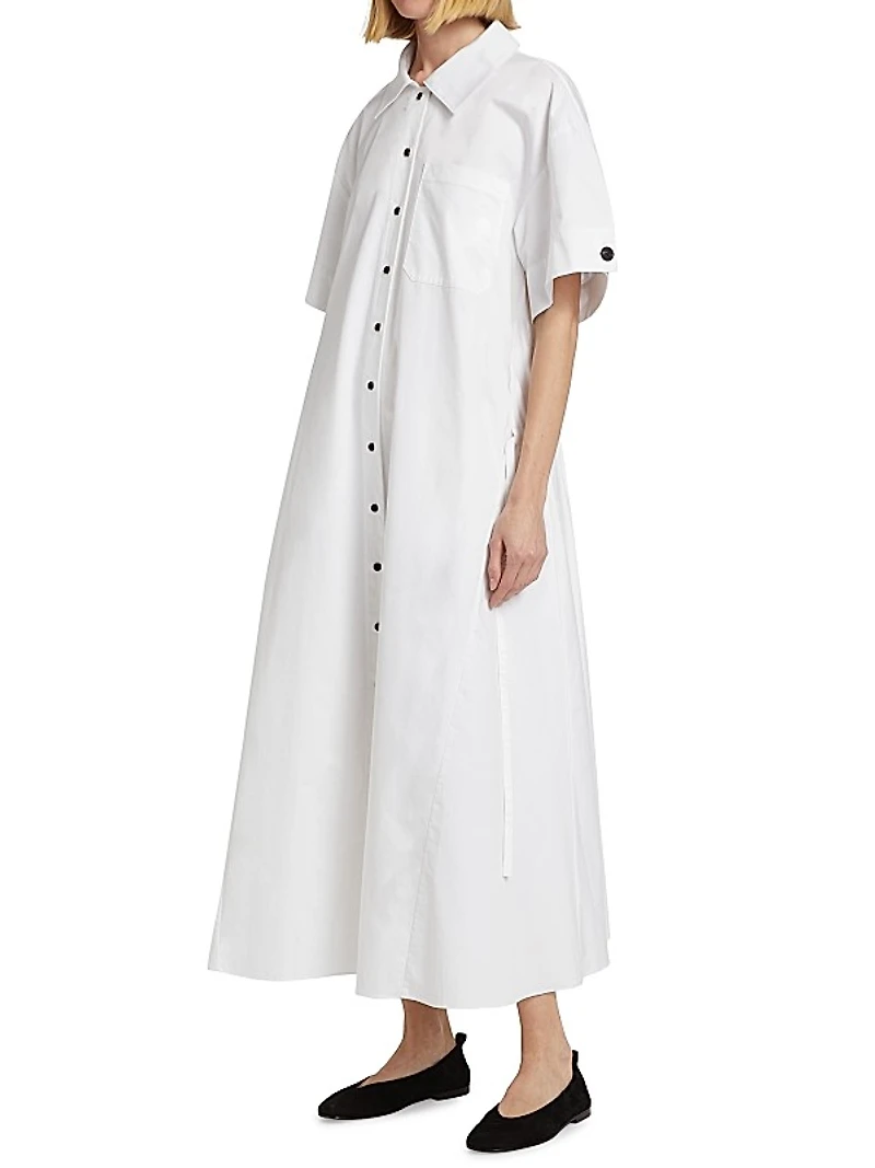 Cotton Poplin A-Line Shirtdress