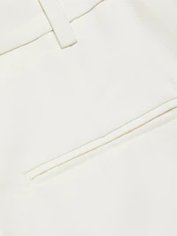 Wool-Blend Pleated Wide-Leg Trousers