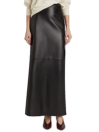 Leather Pencil Maxi Skirt