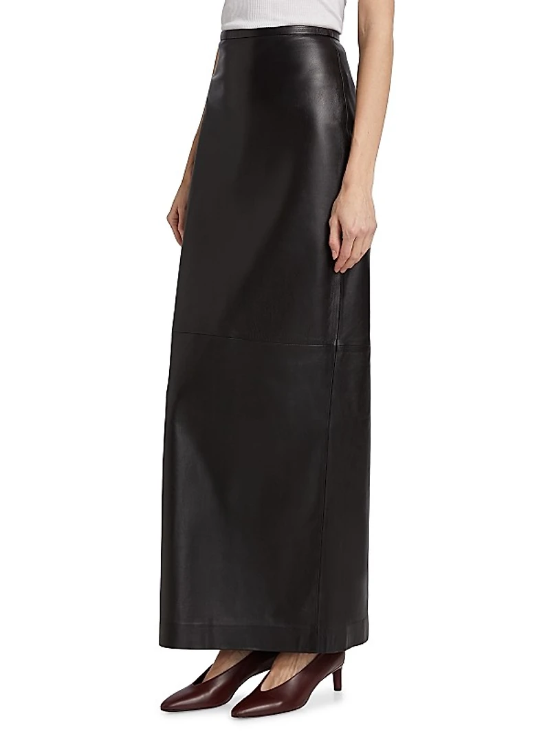 Leather Pencil Maxi Skirt