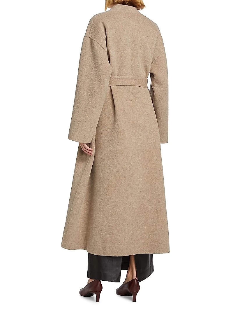 Double Wrap Belted Coat