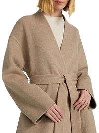 Double Wrap Belted Coat