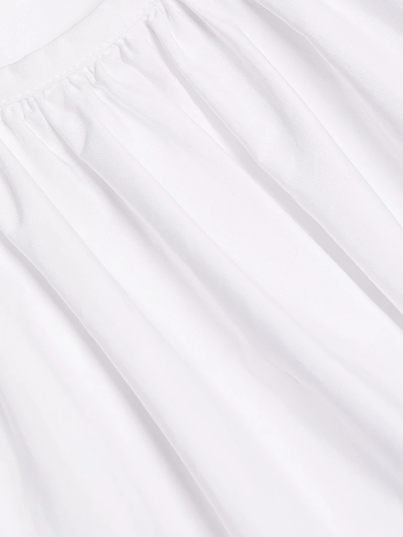 Gathered Cotton Poplin Maxi Dress