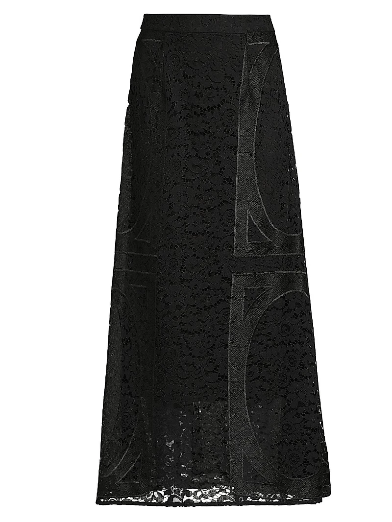 Textured Panel A-Line Maxi Skirt
