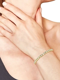 14K Yellow Gold & Round Lab-Grown Diamond 4-Prong Tennis Bracelet/2.00-15.00 TCW