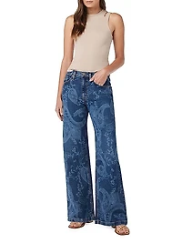 Jodie Paisley Wide-Leg Jeans