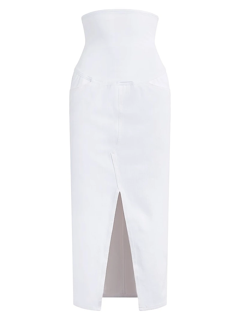 Maternity Denim Maxi Skirt